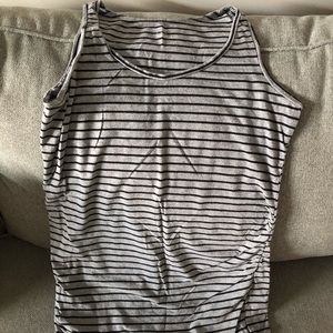 Stripped maternity tank top